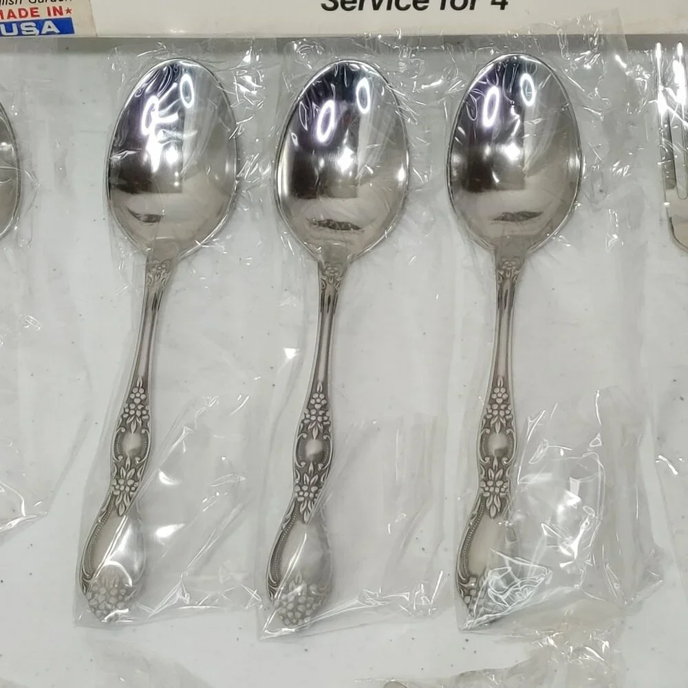Oneida English Garden Stainless 20 Piece Flatware Set Service For 4 (Vintage...